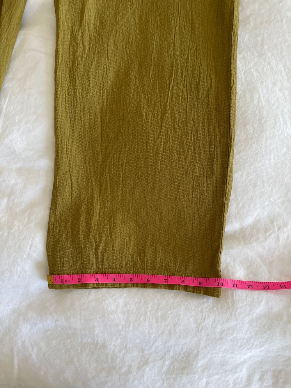 Lacausa Relaxed Wide Leg Trouser Pant Crop Size 6 - Mustard - Picture 9 of 15